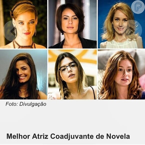 A atriz comemorou no Instagram a indicação de 'Melhor Atriz Coadjuvante de Novela' do Prêmio Contigo