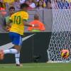 Neymar acabou a partida, um empato por 2 a 2, sem fazer gols