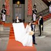 Grande parte da realeza mundial prestigiou o casamento, como a princesa Takamado do Japão, a princesa Marie da Dinamarca e a rainha Mathilde da Bélgica