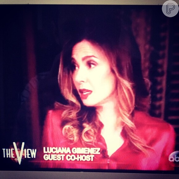 Luciana Gimenez participou como co-apresentadora do programa 'The View', da rede ABC, nos Estados Unidos, em 10 de junho de 2013