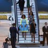 Michelle Obama chegou no Reino Unido nesta terça-feira, 16 de junho de 201, acompanhada das filhas Sasha e Malia e de sua mãe, Marian Shields Robinson