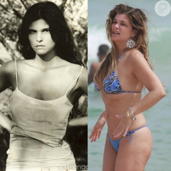 Cristiana Oliveira começou a carreira de modelo nos anos 80 e depois se tornou atriz. Hoje, com 51 anos, ela continua exibindo boa forma