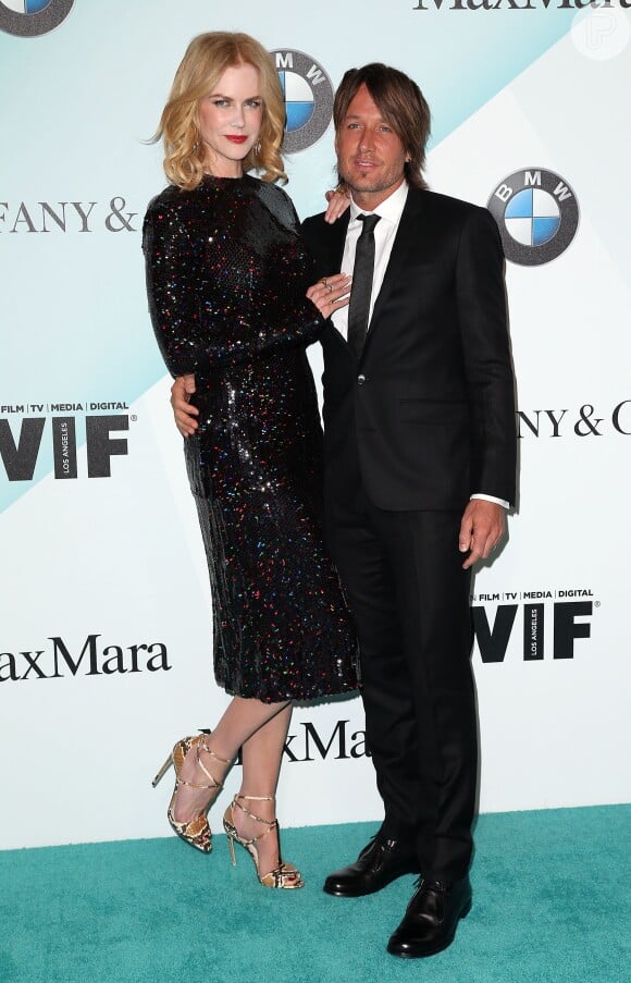 Nicole Kidman estava acompanha do marido, o cantor country Keith Urban