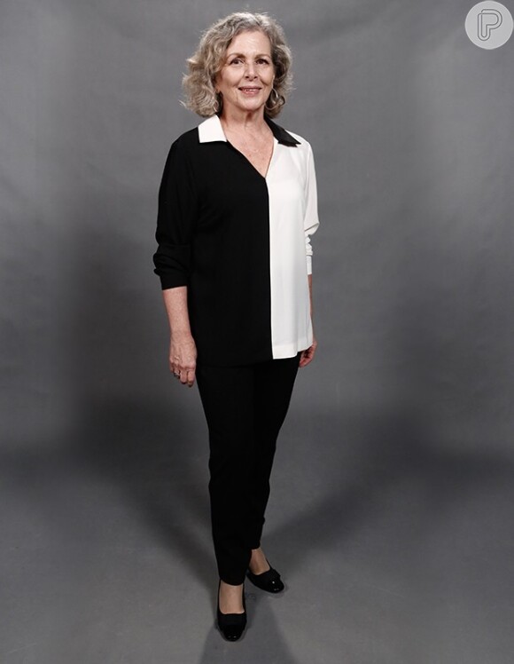 Irene Ravache também usou preto e branco em sua produção para o lançamento da novela 'Além do Tempo'