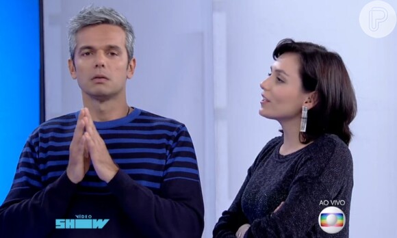 Otaviano Costa propôs a Monica Iozzi ser a estrela da versão do 'Vídeo Show' da abertura da novela 'Verdades Secretas': 'Para recuperar a sua moral'