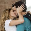 Pedro (Jayme Matarazzo) beija Júlia (isabelle Drummond), na novela 'Sete Vidas', em 2 de julho de 2015