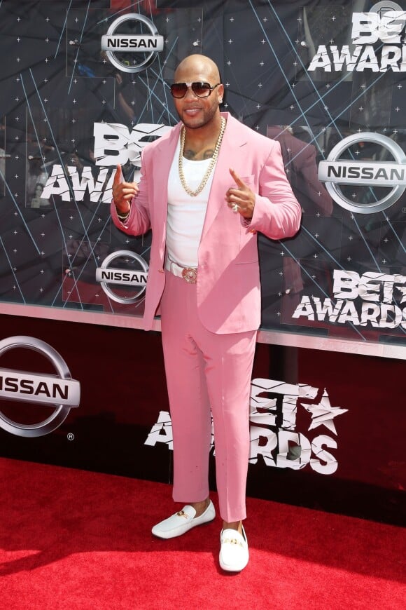 O rapper Flo Rida no BET Awards 2015, neste domingo, 28 de junho de 2015