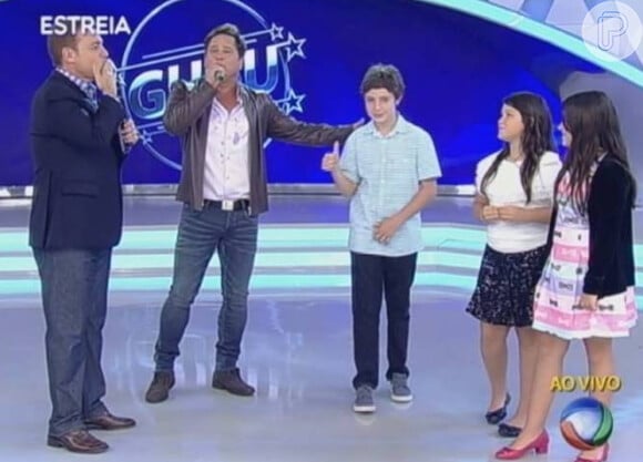 O apresentador voltou à TV em fevereiro de 2015 com a presença dos filhos no palco da atração