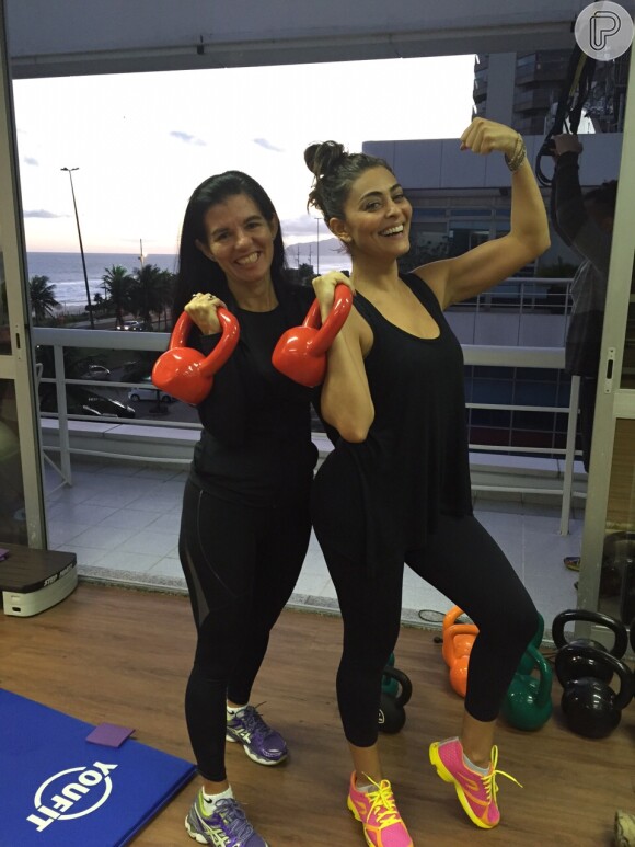 Juliana Paes treina com a personal Valéria Santos