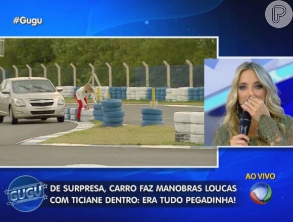 Ticiane Pinheiro havia sido informada que gravaria uma propaganda no veículo, quando o piloto começou a fazer manobras bruscas, e ela se desesperou
