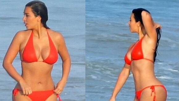 Kim Kardashian e as irmãs exibem boa forma de biquíni. Confira fotos!