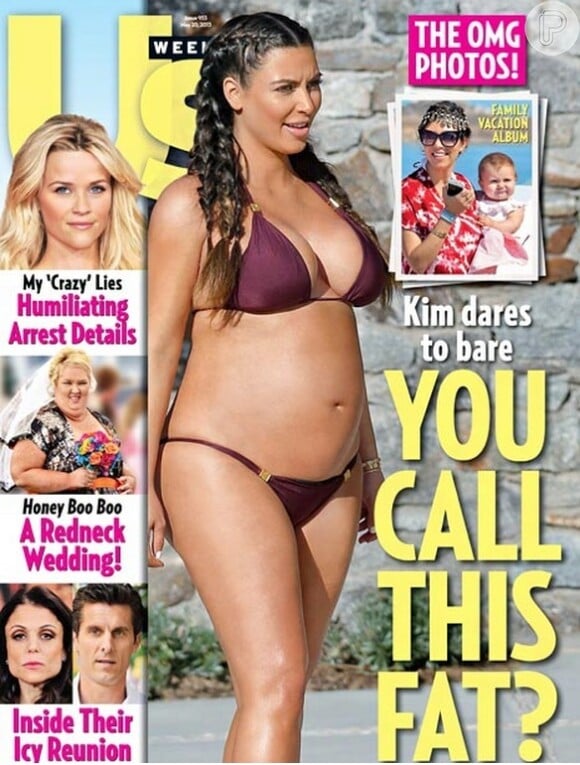 Nem mesmo durante a gravidez, Kim Kardashian deixou de mostrar boa forma. A socialite manteve a alimentação saudável e os exercícios de antes e exibiu a barriga em passeio pela Grécia