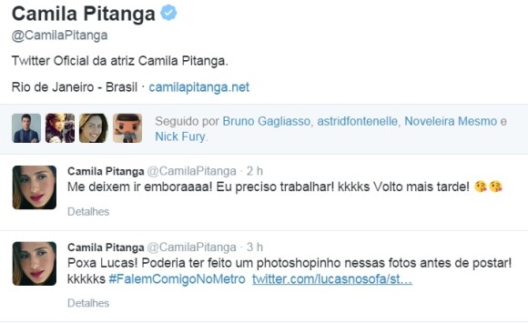 Camila Pitanga cria hastag para fãs interagirem com ela em metrô: 'Falem comigo'