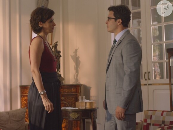 Em 'Sete Vidas', Isabel (Mariana Lima) vai romper o namoro com Luís (Thiago Rodrigues), deixando o advogado arrasado