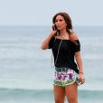 Sabrina Sato gravou na praia do Recreio, no Rio de Janeiro, na tarde desta sexta, dia 3 de julho de 2015