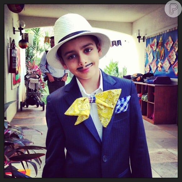 Pedro, de 9 anos, é o filho mais velho de Márcio Garcia e Andréa Santa Rosa