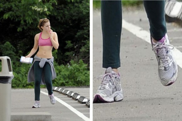 Além dos sapatos relatados pelo fotógrafo, a atriz também tem um tênis para fazer exercícios