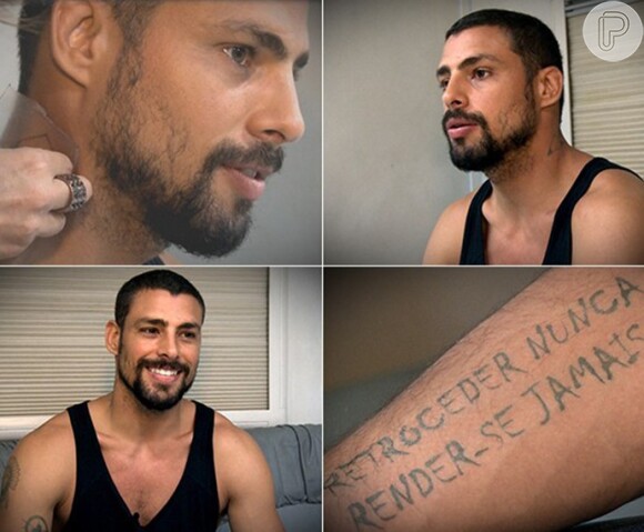 Cauã Reymond já fez tatuagens falsas para seu personagem na série 'O Caçador'