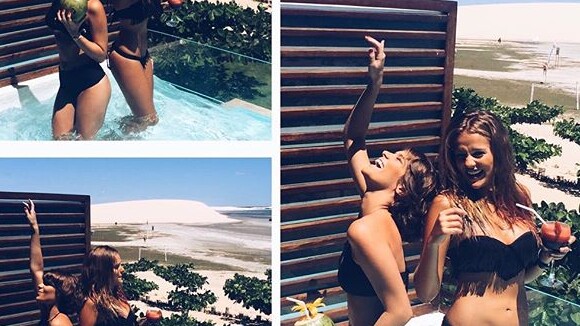 Isabella Santoni se diverte em piscina no Ceará e é elogiada: 'Maravilhosa'