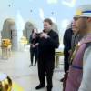 Silvio Santos visitou o Templo de Salomão ao lado de Edir Macedo e foi entrevistado pelo programa 'Domingo Espetacular', da Record, neste domingo, 2 de agosto de 2015
