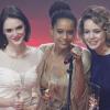 Isabelle Drummond, Leandra Leal e Taís Araújo comemoram o sucesso de 'Cheias de charme', no Prêmio Extra de Televisão 2012