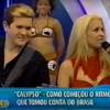Joelma e Chimbinha durante apresentação no programa 'Sabadaço' (Band, 2002)