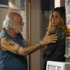 Atena (Giovanna Antonelli) e Ascânio (Tonico Pereira) são flagrados por Romero (Alexandre nero) na fundação, na novela 'A Regra do Jogo', em 17 de setembro de 2015