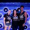 Os atores Dida Camero, Felipe Roque e Letícia Colin marcaram presença no camarote da Pepsi