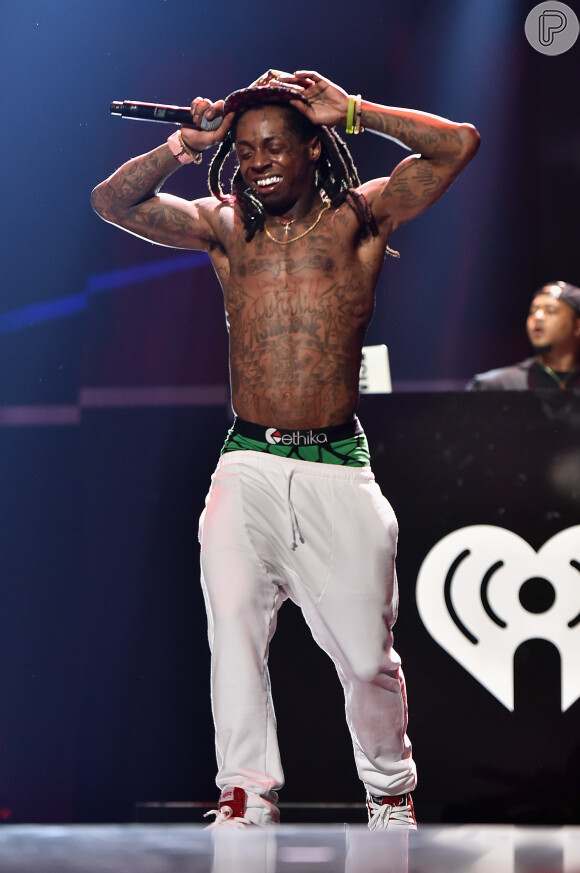 O rapper Lil Wayne foi um dos que se apresentaram no iHeartRadio Music Festival