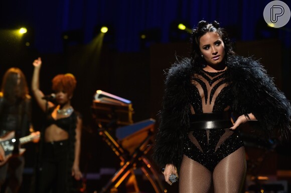 Demi Lovato foi uma das atrações da primeira noite do iHeartRadio Music Festival