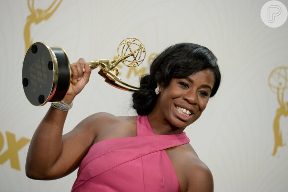 Uzo Aduba venceu na categoria melhor atriz coadjuvante pela série 'Orange Is the New Black'