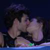 Camila Queiroz e Lucas Cattani trocaram muitos beijos durante o show de Sam Smith no Rock in Rio 2015, no sábado, 26 de setembro de 2015