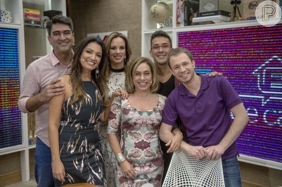Na TV, Cissa Guimarães comanda o 'É de Casa' ao lado de Ana Furtado, Tiago Leifert, Patricia Poeta, Zeca Camargo e André Marques