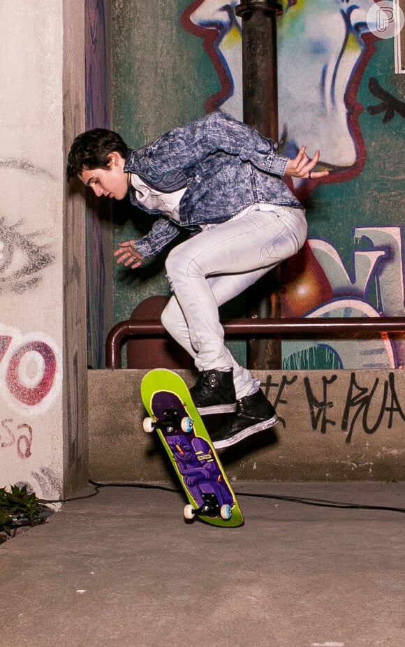 Rodrigo, seu personagem na novela, é apaixonado por esportes e também gosta de andar de skate