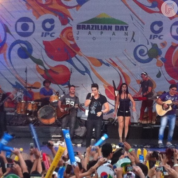 Luan Santana se apresentou para brasileiros e japoneses no Brazilian Day Japão