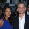 Matt Damon foi ao lançamento com a esposa Luciana Barroso
