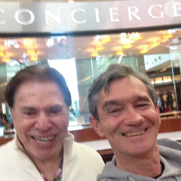 Silvio Santos e Serginho Groisman se encontraram em shopping dos EUA, em fevereiro