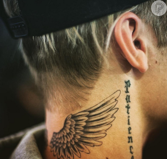 Recentemente, Justin Bieber exibiu sua nova tatuagem: duas asas