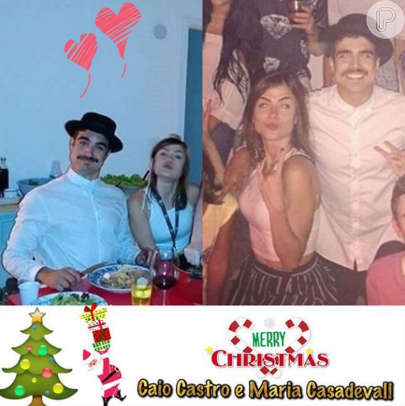 Caio Castro e Maria Casadevall passaram a noite de Natal juntos em 2015
