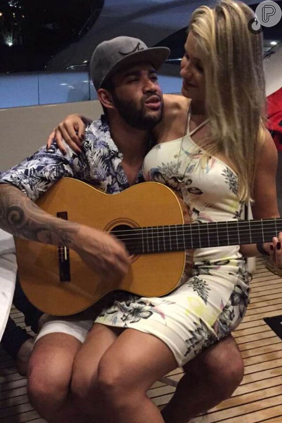 Andressa Suíta, esposa de Gusttavo Lima, publicou vídeo de momento romântico entre o casal em seu Snapchat