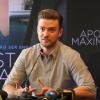 Justin Timberlake conversou com a imprensa brasileira por meia hora sobre o novo projeto do cinema, o filme 'Aposta Máxima'