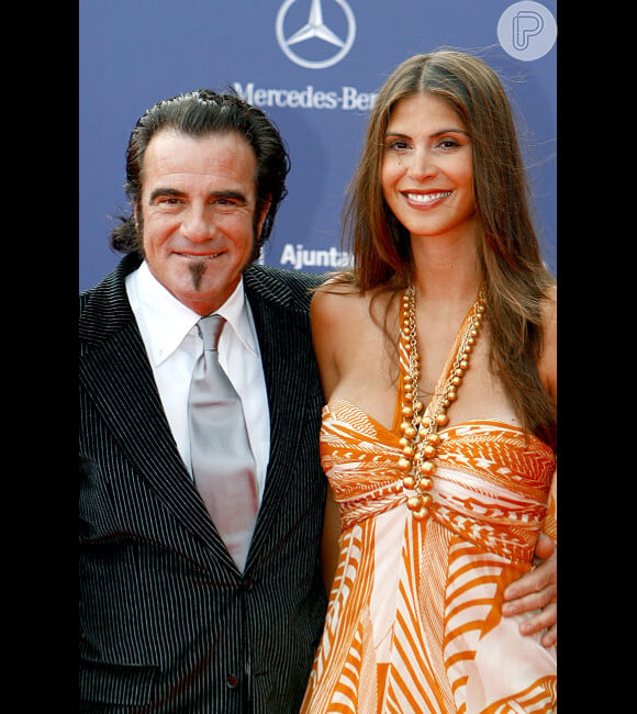 Tico Torres com sua mulher, a modelo venezuelana Maria Alejandra Márquez, no Laureus World Sports Awards