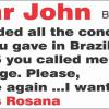 Rosana exibiu no Facebook o cartaz que mostraria a Bon Jovi no Rock in Rio alguns dias antes do show