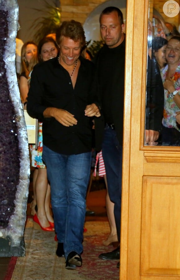 A presença dos integrantes do Bon Jovi movimentaram o restaurante paulista
