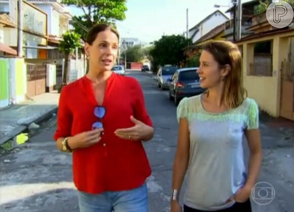 Carolina Ferraz andou pelas ruas de Marechal Hermes e visitou os locais onde gravou a trama