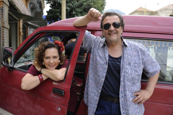 Elizabeth Savala e Luís Melo em cena na novela 'Amor à Vida'