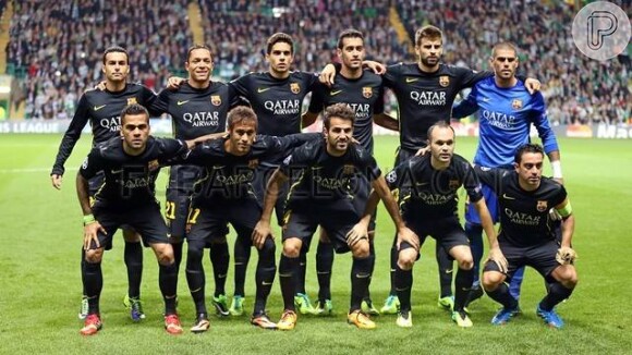 Daniel Alves e Neymar estiveram juntos na vitória do Barcelona contra o Celtic por 1 a 0 nesta terça-feira, 1° de outubro de 2013
