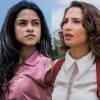 Luzia (Lucy Alves) provoca Tereza (Camila Pitanga) por causa de Santo (Domingos Montagner) e a empurra, começando uma briga que se desenrola aos tapas, na novela 'Velho Chico', a partir de 2 de maio de 2016