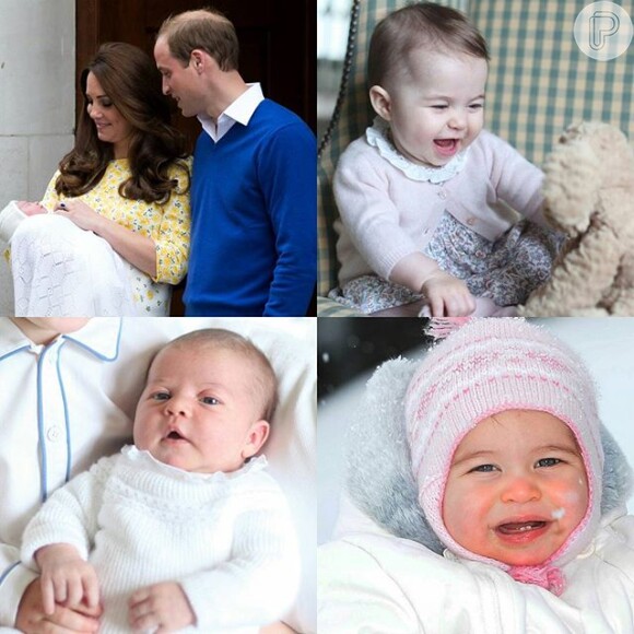 Princesa Charlotte sempre é clicada em momentos fofos com a família