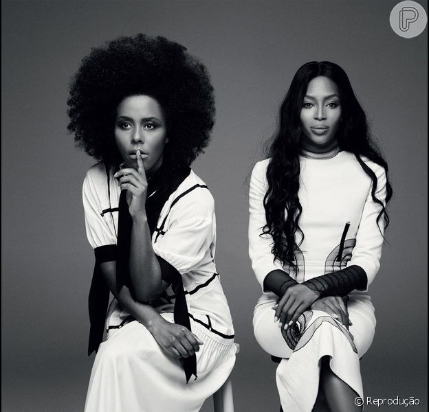 Maju aparece com cabelos 'black power' em fotos com Naomi Campbell em revista